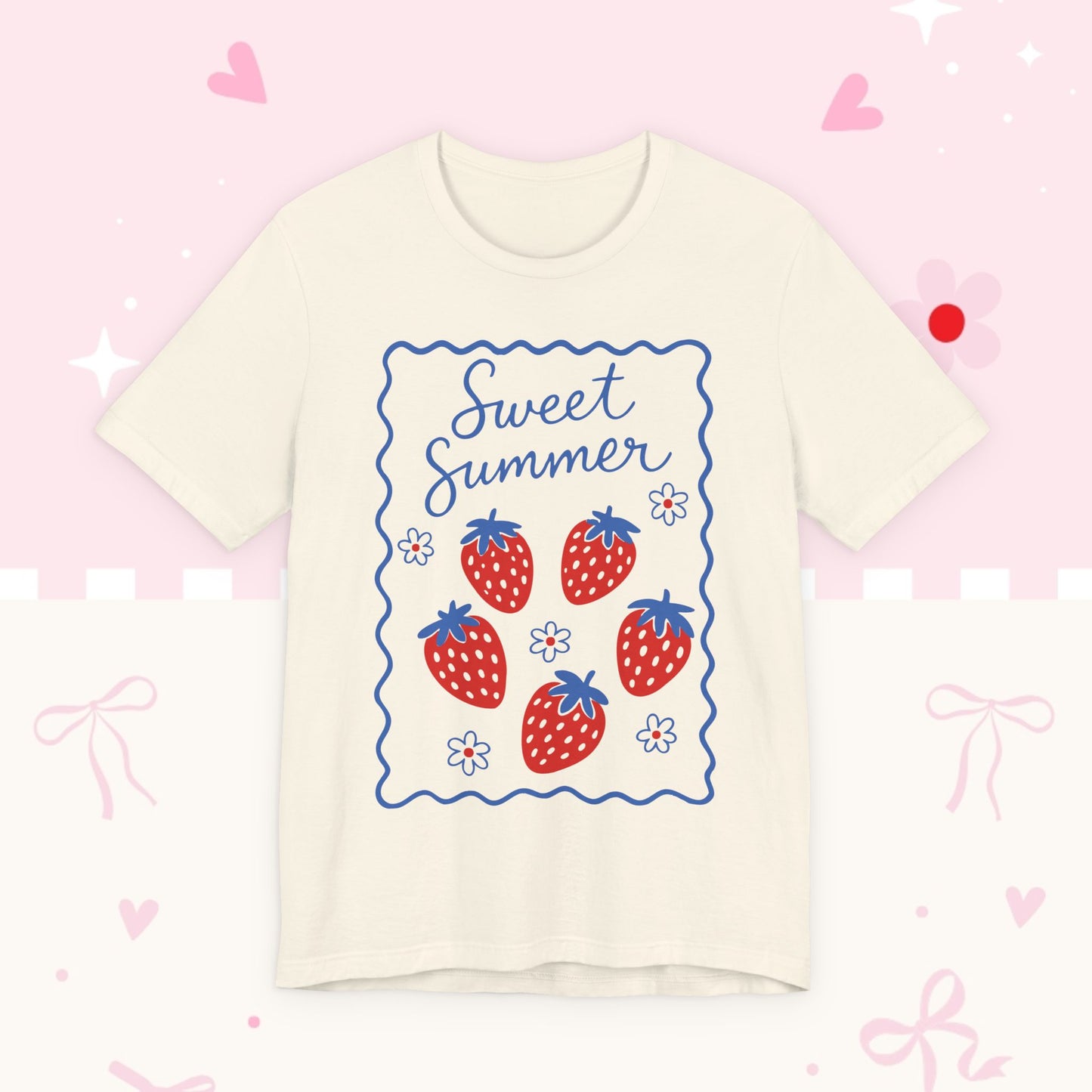 Sweet Summer Strawberry Tee — Cute Fruit Graphic Shirt