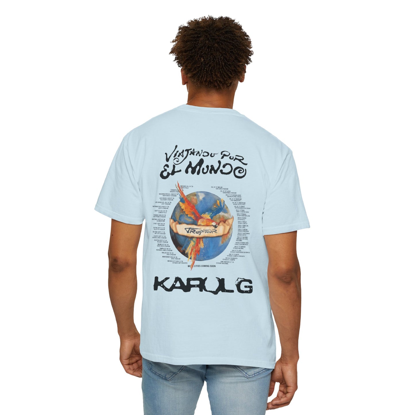 Vintage Tour T-Shirt — KG "Viajando por el Mundo" Graphic Tee