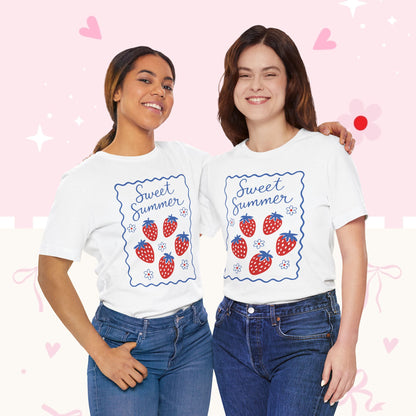 Sweet Summer Strawberry Tee — Cute Fruit Graphic Shirt