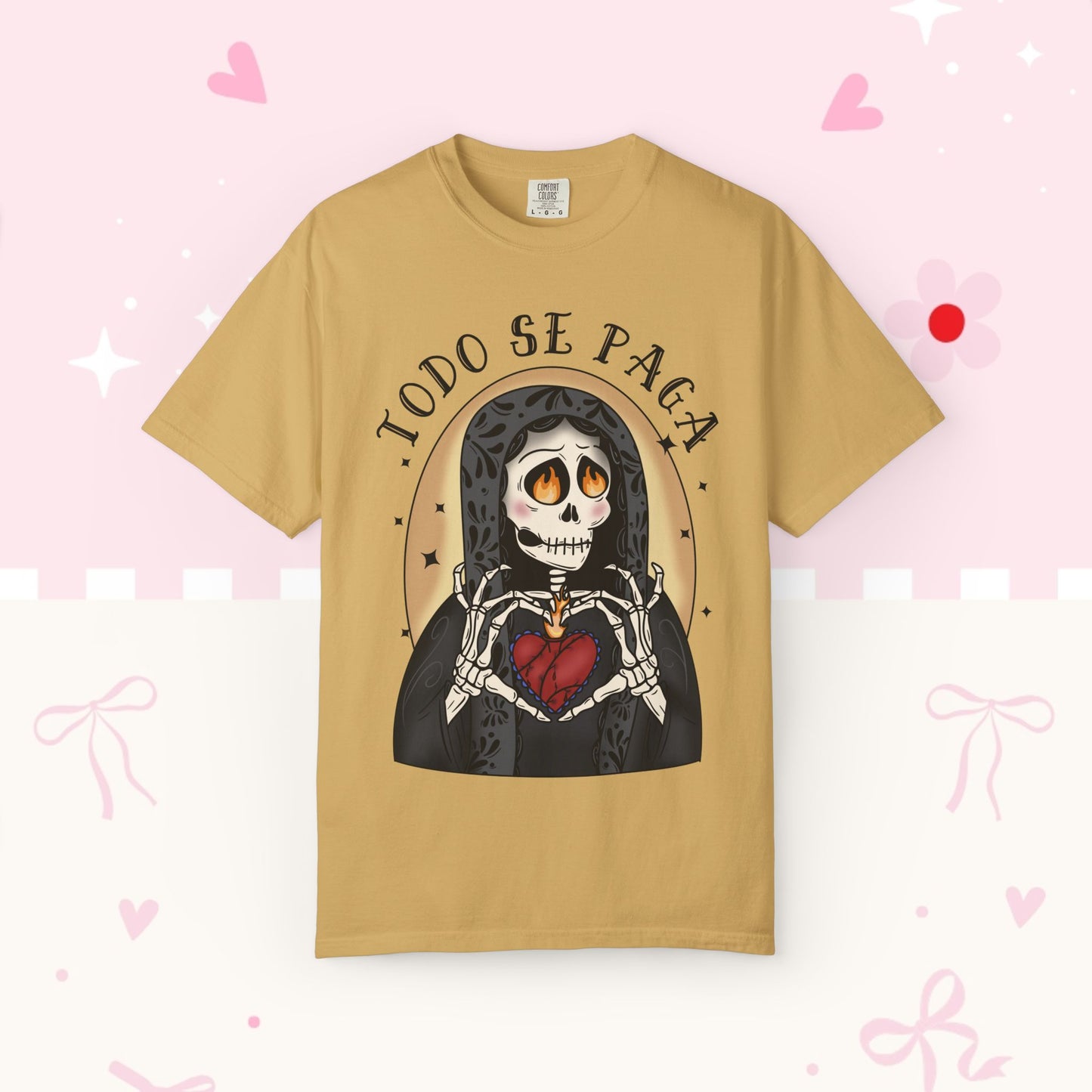 T-Shirt — Día de los Muertos Skeleton Heart Graphic (Todo Se Paga)