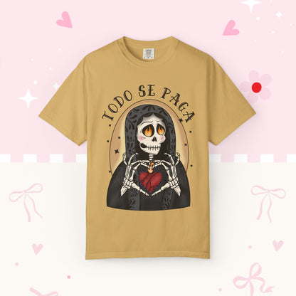 T-Shirt — Día de los Muertos Skeleton Heart Graphic (Todo Se Paga)