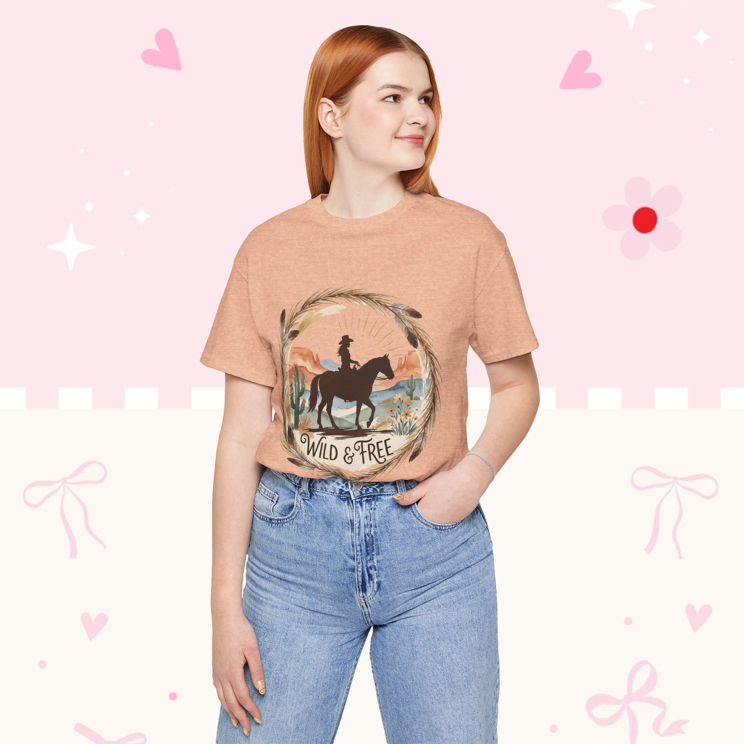 Wild & Free Cowboy T-Shirt — Western Horse Graphic Tee