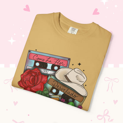 Retro Cassette & Cactus T-Shirt — 'Canción de Amor' Vintage Mexican Music Tee