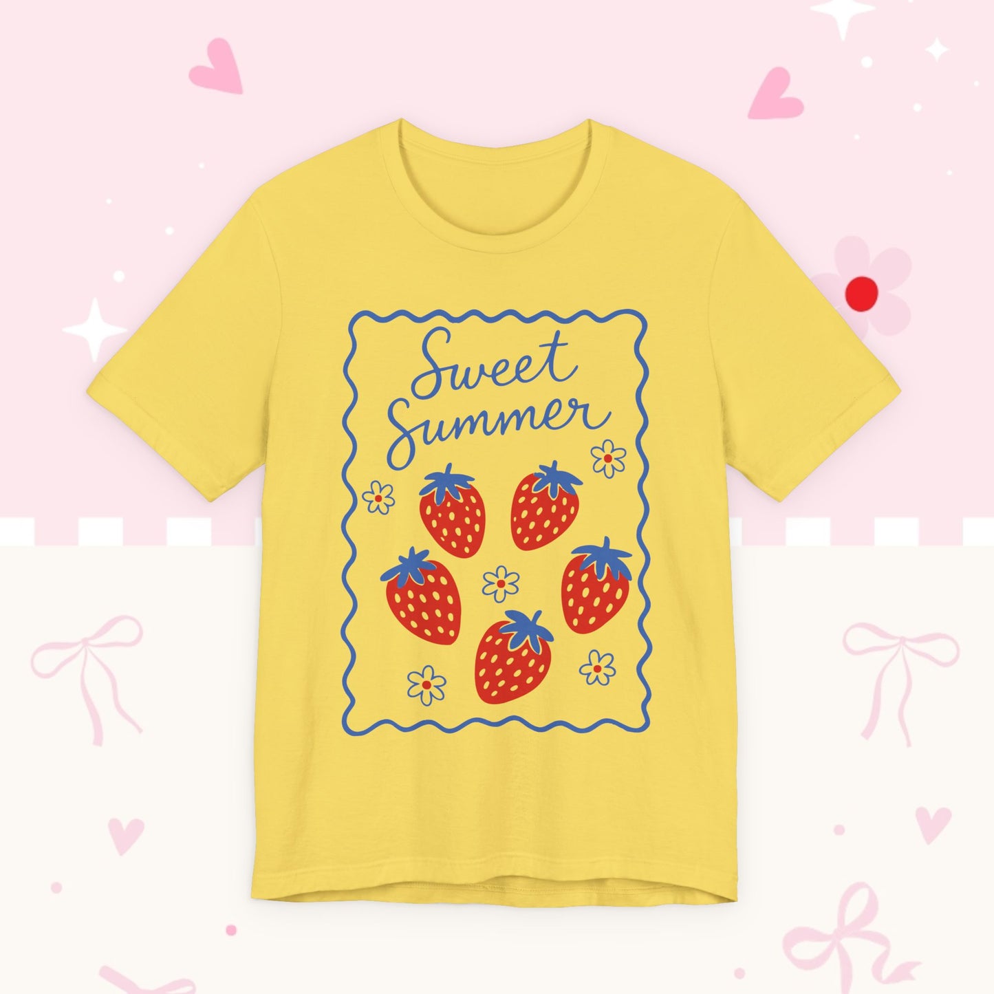 Sweet Summer Strawberry Tee — Cute Fruit Graphic Shirt