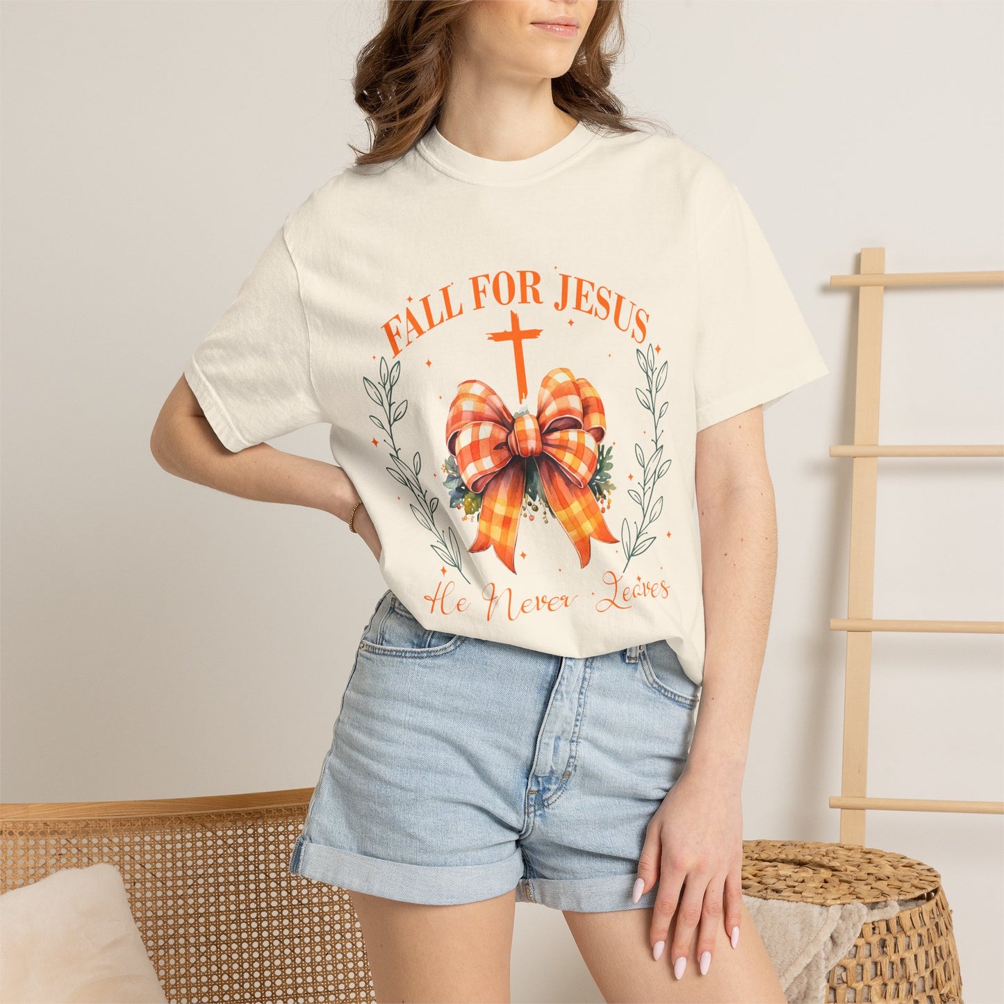Fall for Jesus T-Shirt - "He Loves You" Christian Faith Tee