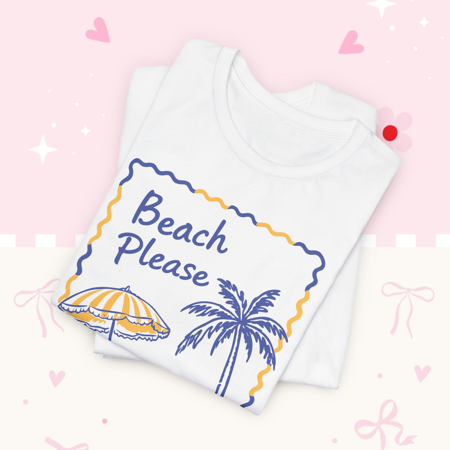Beach Please T‑Shirt — Retro Palm Tree & Beach Chair Summer Tee