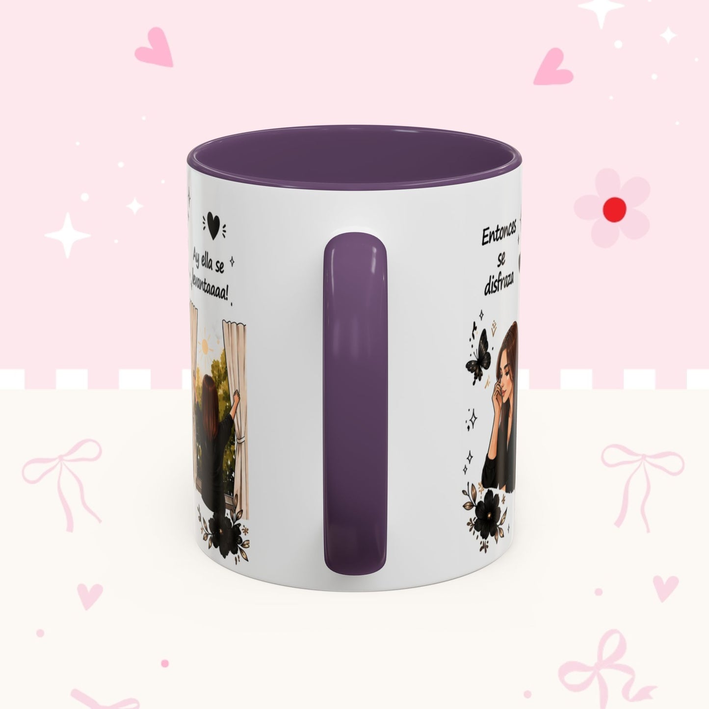 Inspirational Spanish Quote Accent Coffee Mug — 'Ella baila, descansa, se ríe sola'