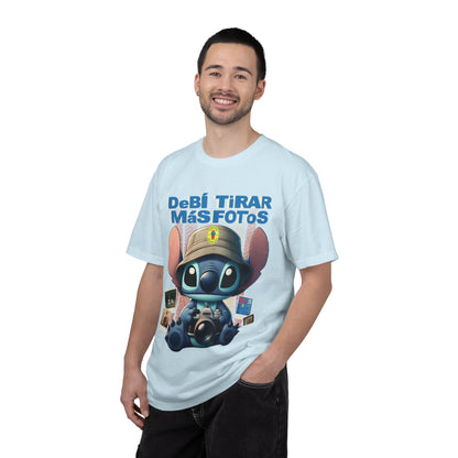 “Debí Tirar Más Fotos” Stitch Camera T-shirt | Cute Photo Theme Graphic Tee