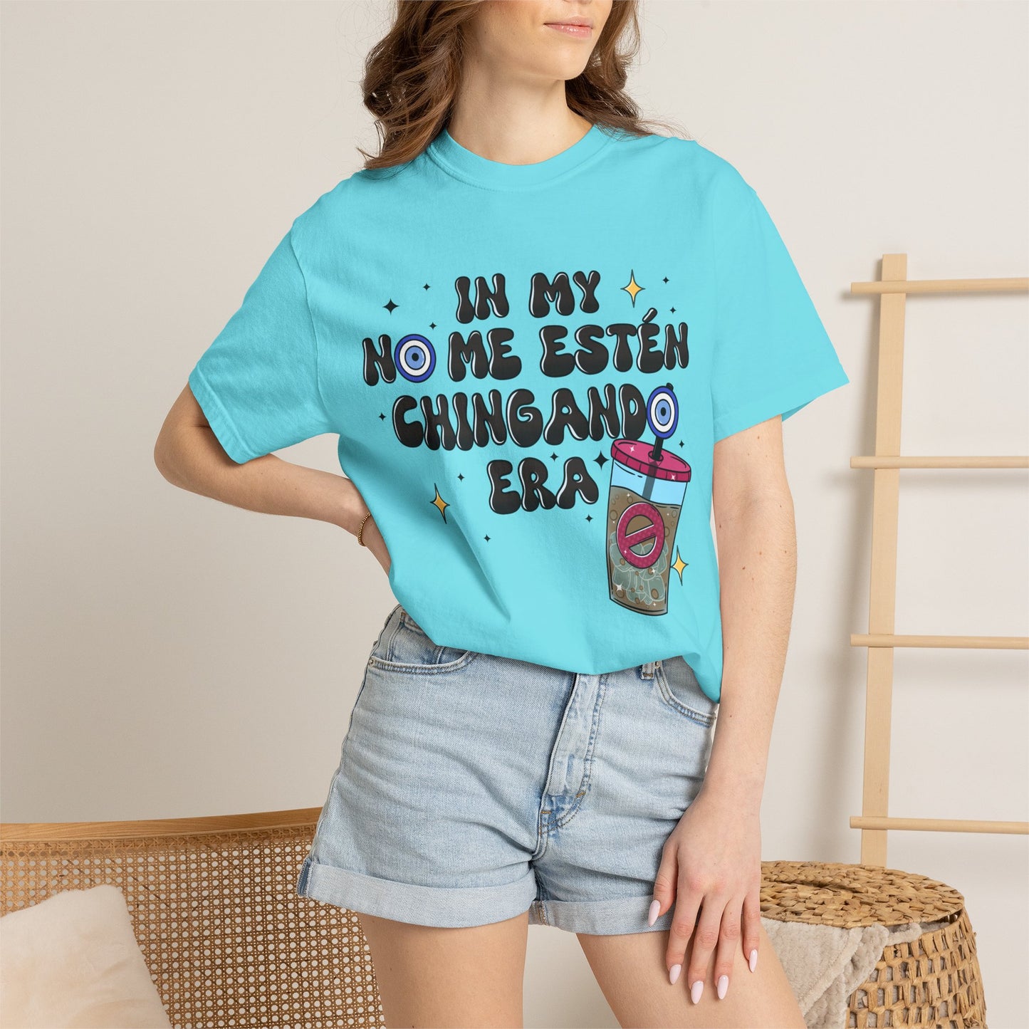 Graphic Tee — "En mi no me estén chingando era" Spanish Sassy T-Shirt with Bubble Tea Graphic