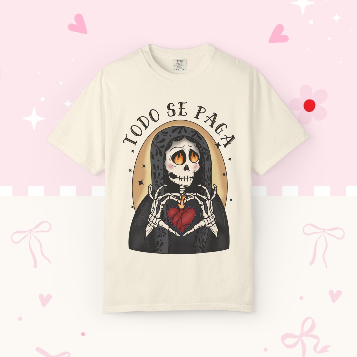 T-Shirt — Día de los Muertos Skeleton Heart Graphic (Todo Se Paga)