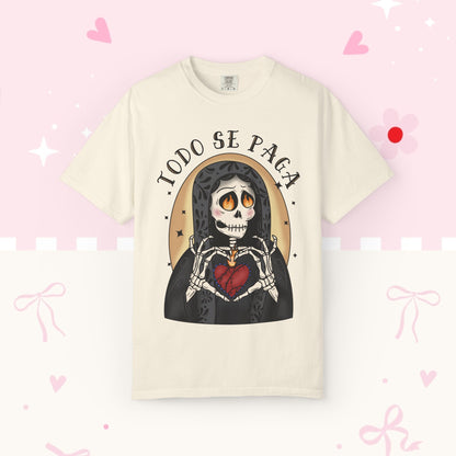 T-Shirt — Día de los Muertos Skeleton Heart Graphic (Todo Se Paga)