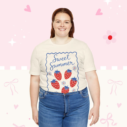 Sweet Summer Strawberry Tee — Cute Fruit Graphic Shirt