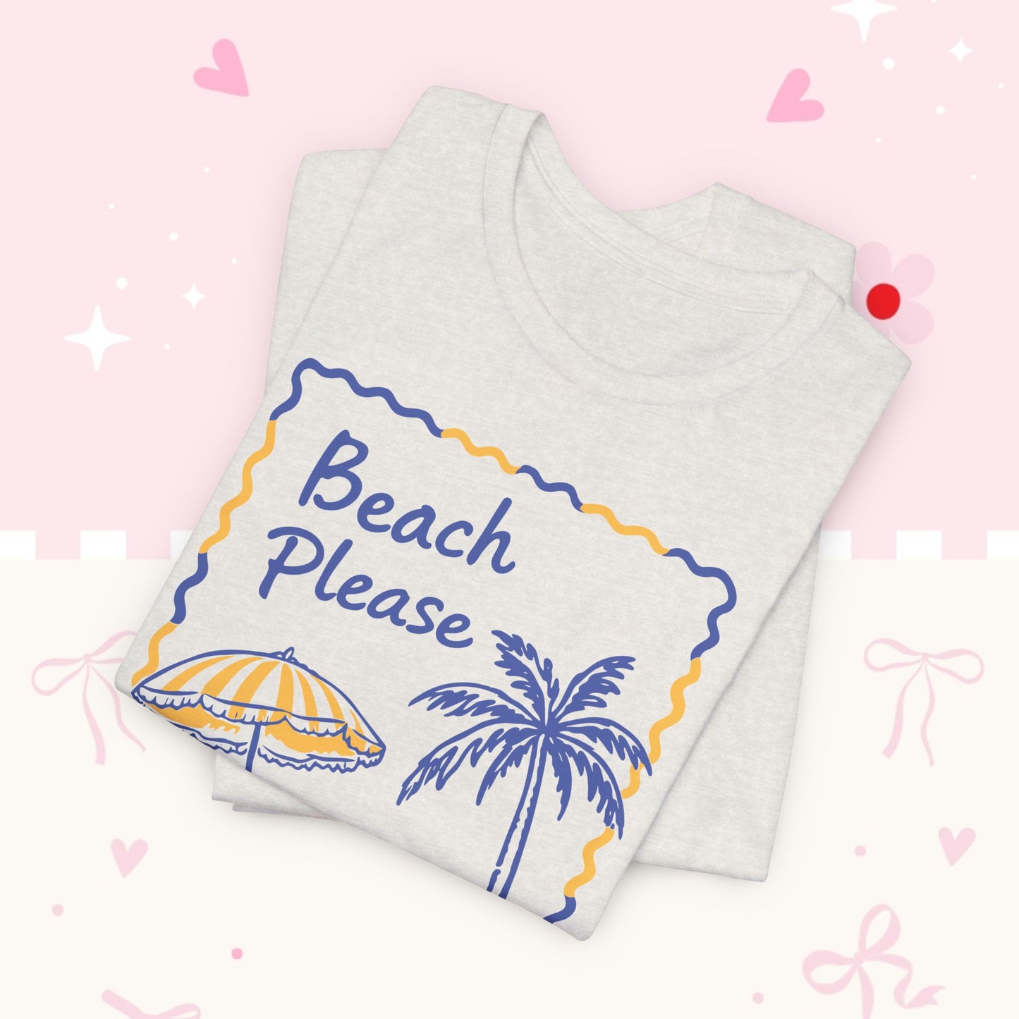 Beach Please T‑Shirt — Retro Palm Tree & Beach Chair Summer Tee