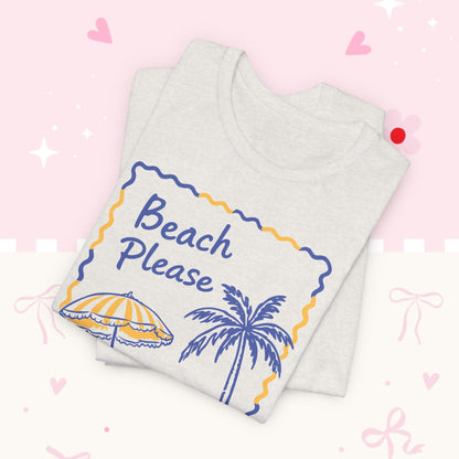 Beach Please T‑Shirt — Retro Palm Tree & Beach Chair Summer Tee