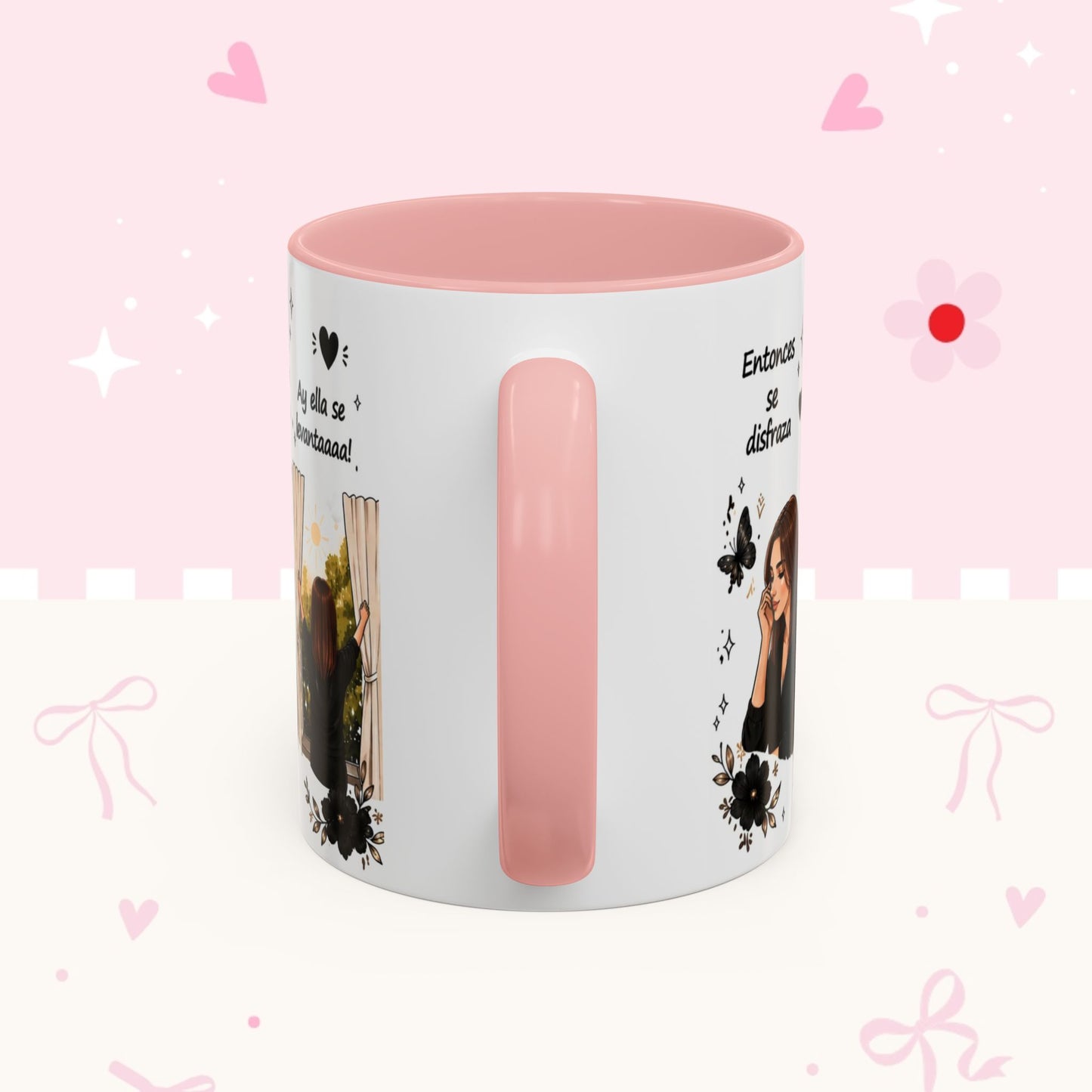 Inspirational Spanish Quote Accent Coffee Mug — 'Ella baila, descansa, se ríe sola'