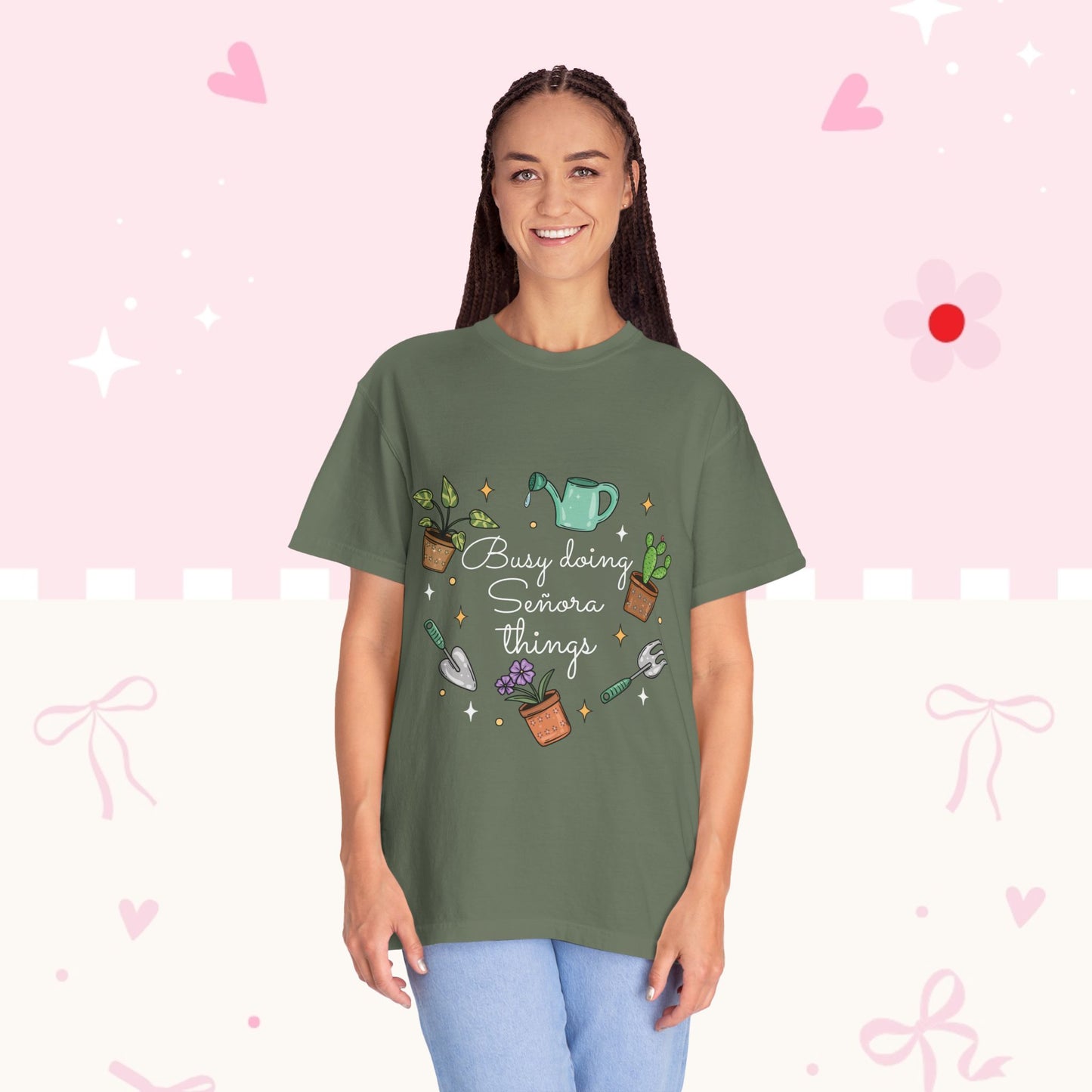 Gardening T-Shirt — "Busy Doing Señora Things" Plant Lover Tee