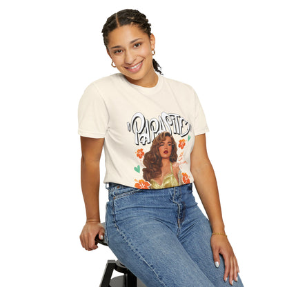 Graphic T-Shirt — "Papasito" Retro Beach Babe Tee with KG Script