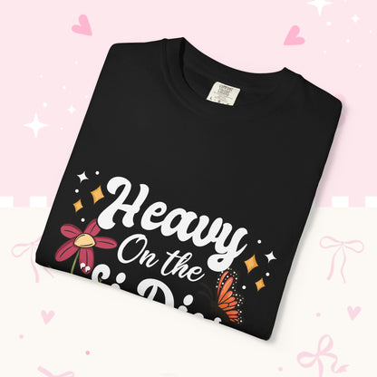 Heavy On The Si Dios Quiere T-Shirt — Floral Spanish Faith Tee