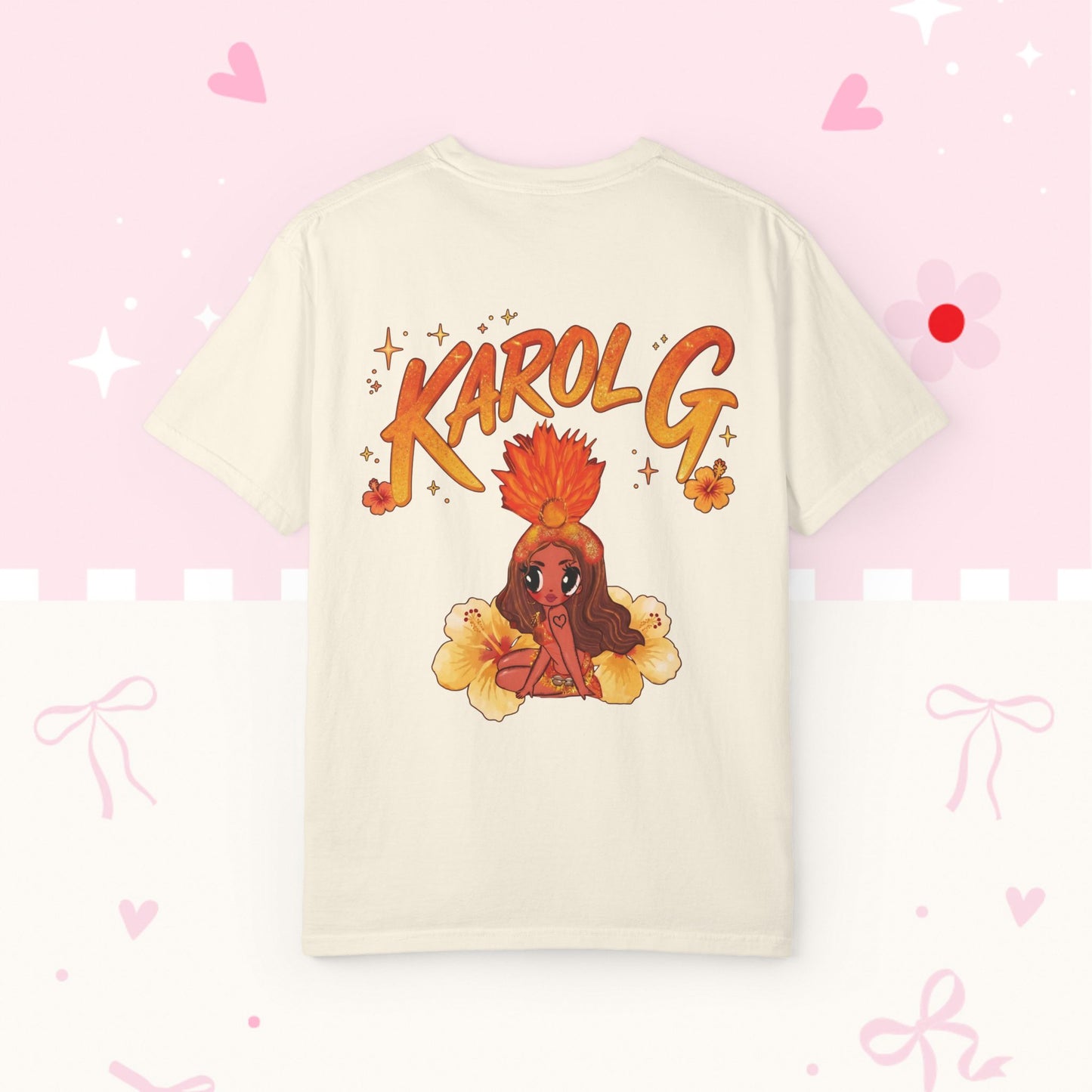 KG Fan T-Shirt — Orange Floral Concert Tee