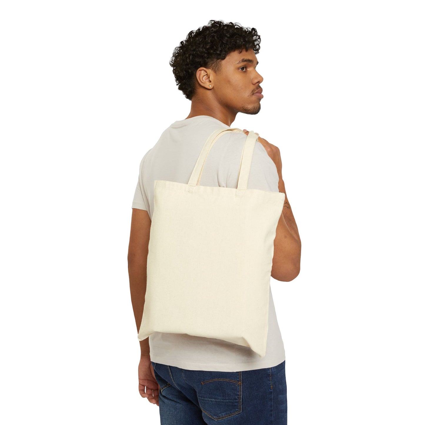 Tote Bag — "I Like My Books Spicy & My Coffee Icy" Illustrated Canvas Tote