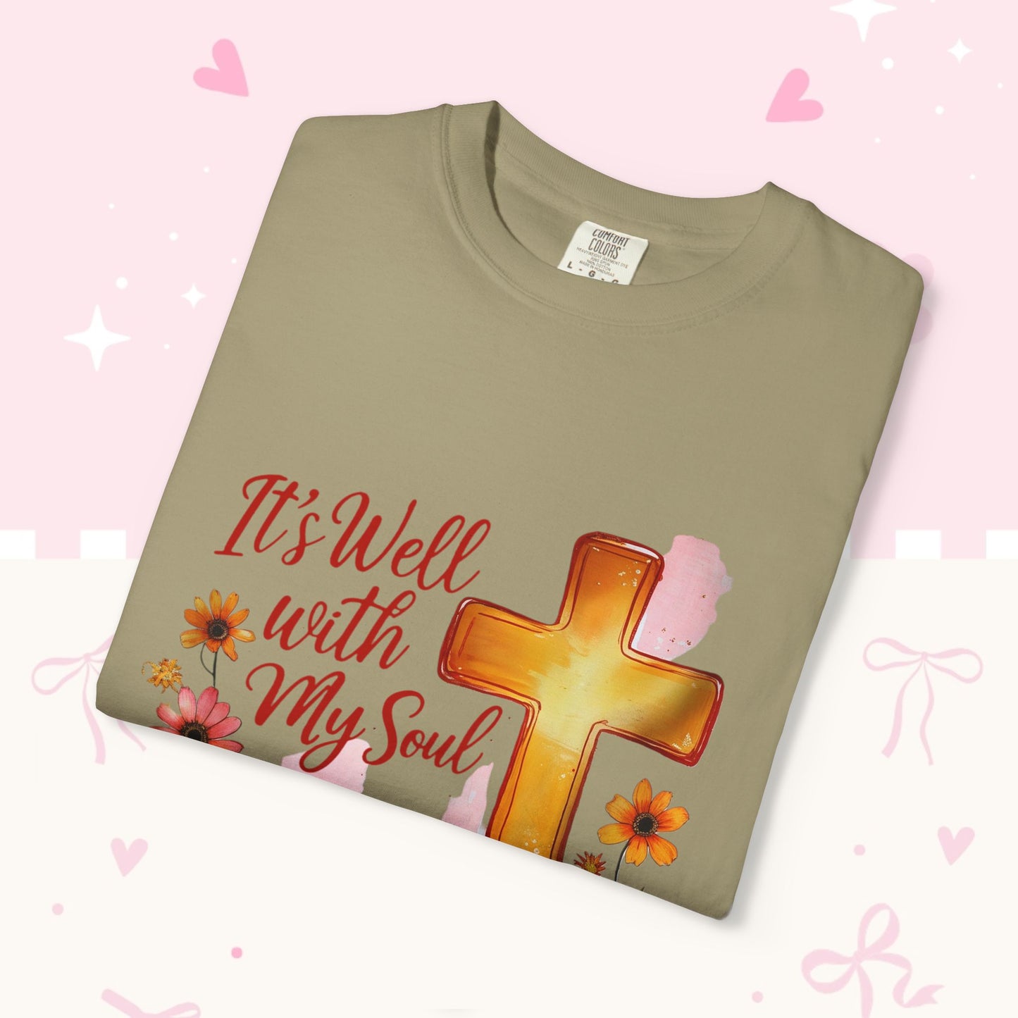 It's Well With My Soul T-Shirt — Christian Fall Pumpkin Cross Tee