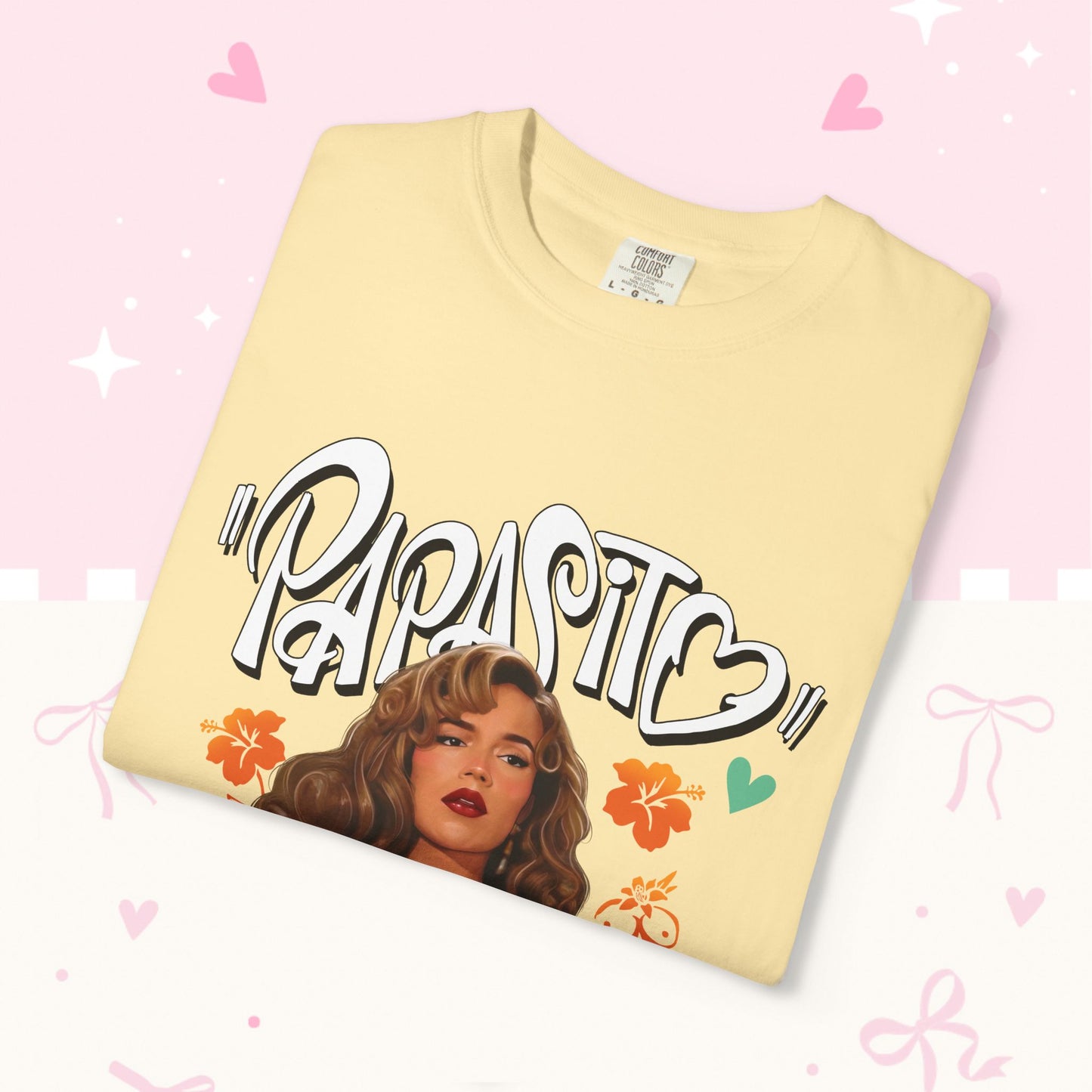 Graphic T-Shirt — "Papasito" Retro Beach Babe Tee with KG Script