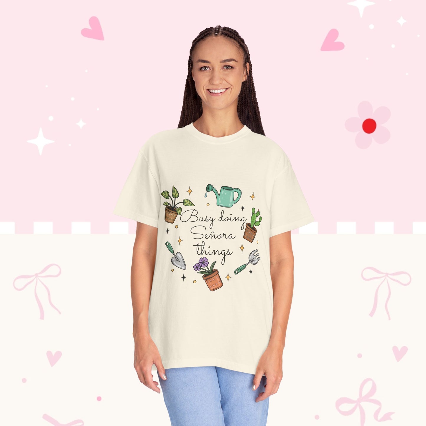 Gardening T-Shirt — "Busy Doing Señora Things" Plant Lover Tee
