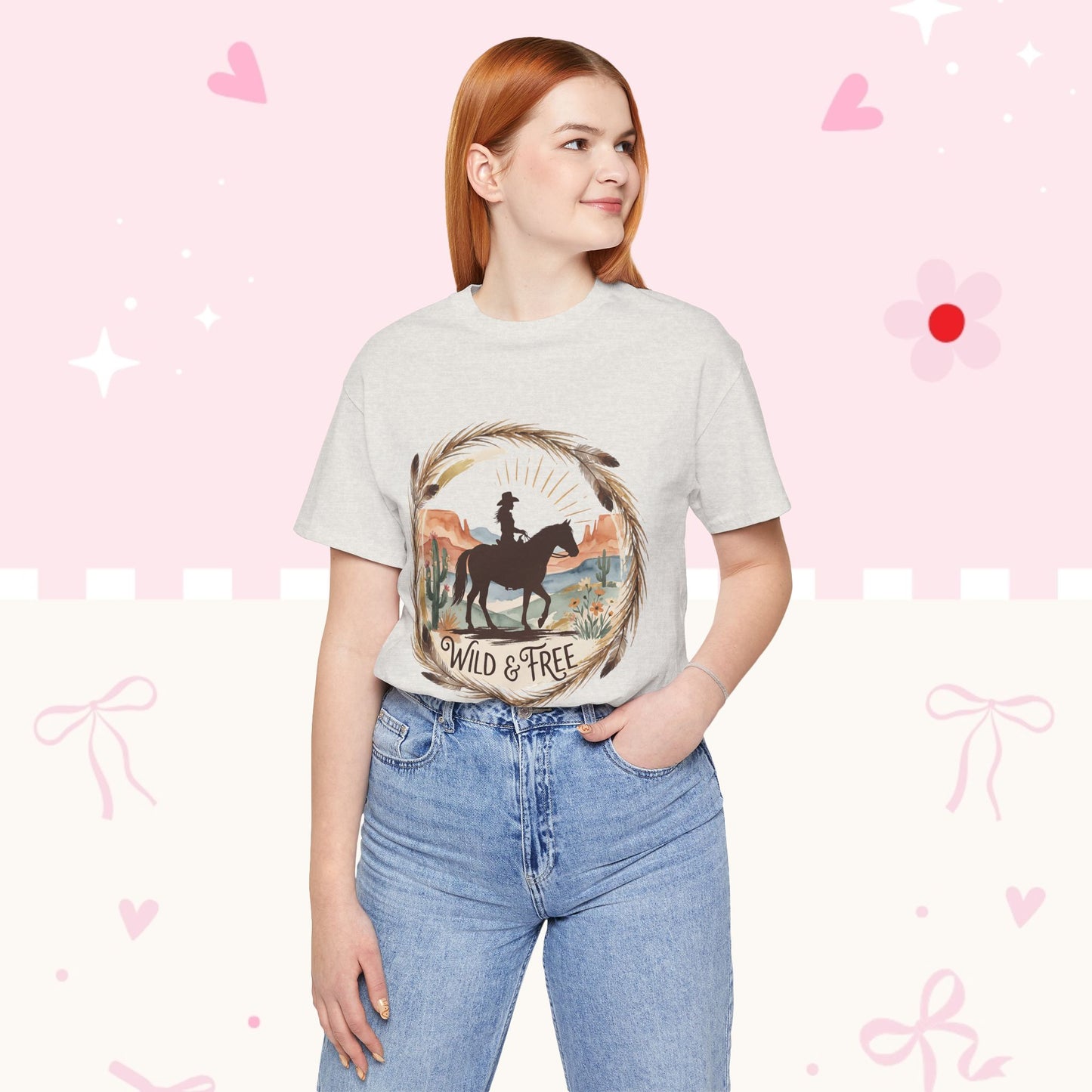 Wild & Free Cowboy T-Shirt — Western Horse Graphic Tee
