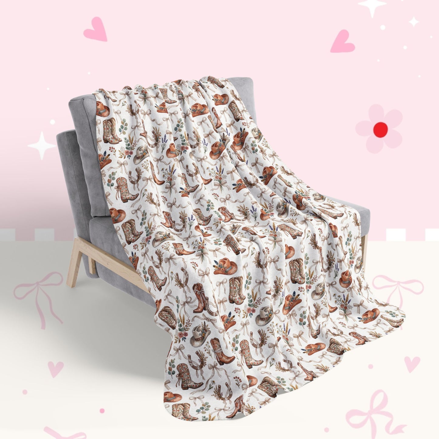 Sherpa Blanket — Cozy Western Fleece Throw
