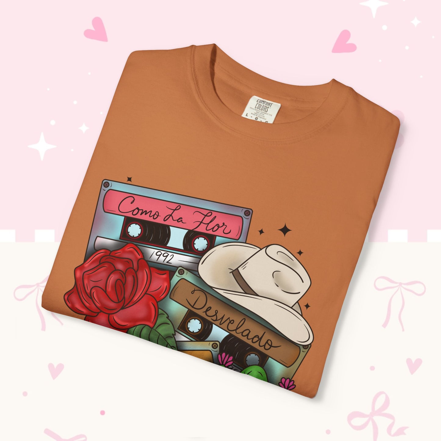 Retro Cassette & Cactus T-Shirt — 'Canción de Amor' Vintage Mexican Music Tee