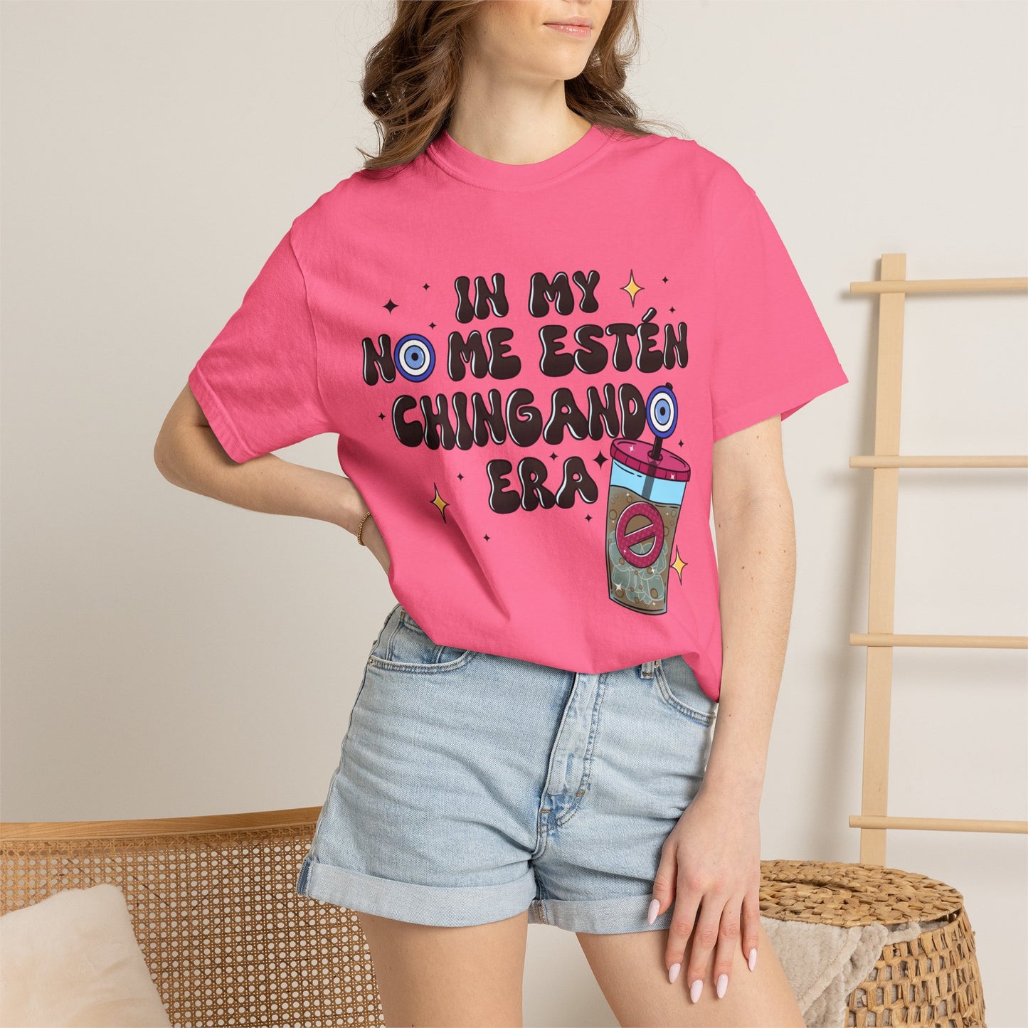 Graphic Tee — "En mi no me estén chingando era" Spanish Sassy T-Shirt with Bubble Tea Graphic