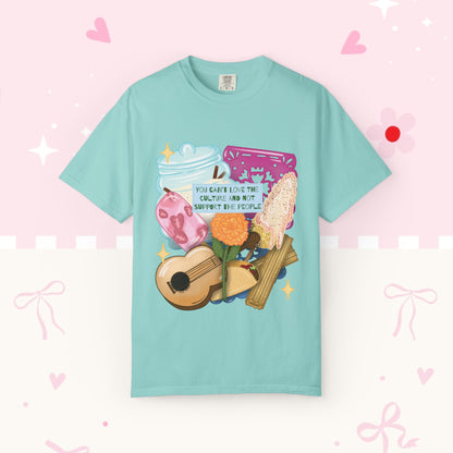 T-Shirt — Hispanic Culture Floral & Instrument Graphic