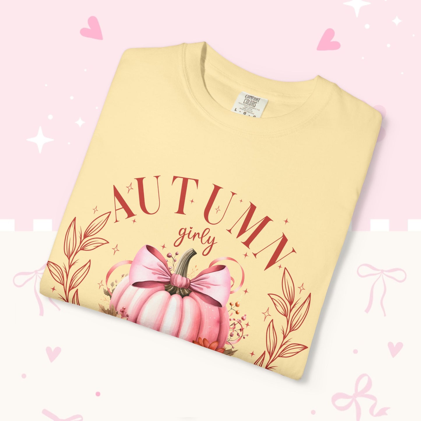 Autumn Girls’ Social Club Graphic T-Shirt — Pink Pumpkin Fall Tee