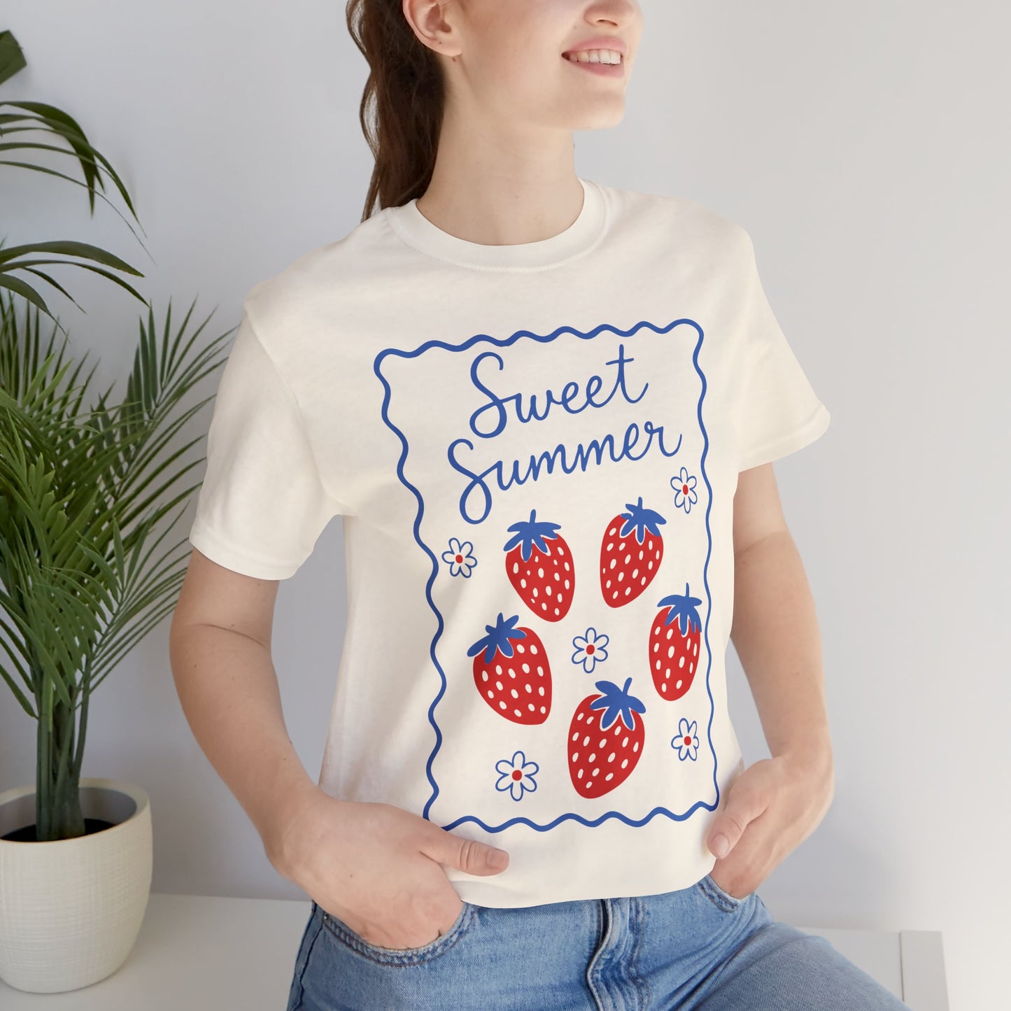 Sweet Summer Strawberry Tee — Cute Fruit Graphic Shirt