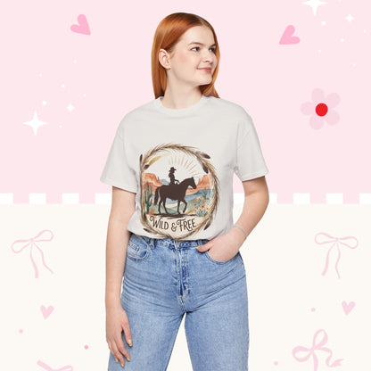 Wild & Free Cowboy T-Shirt — Western Horse Graphic Tee