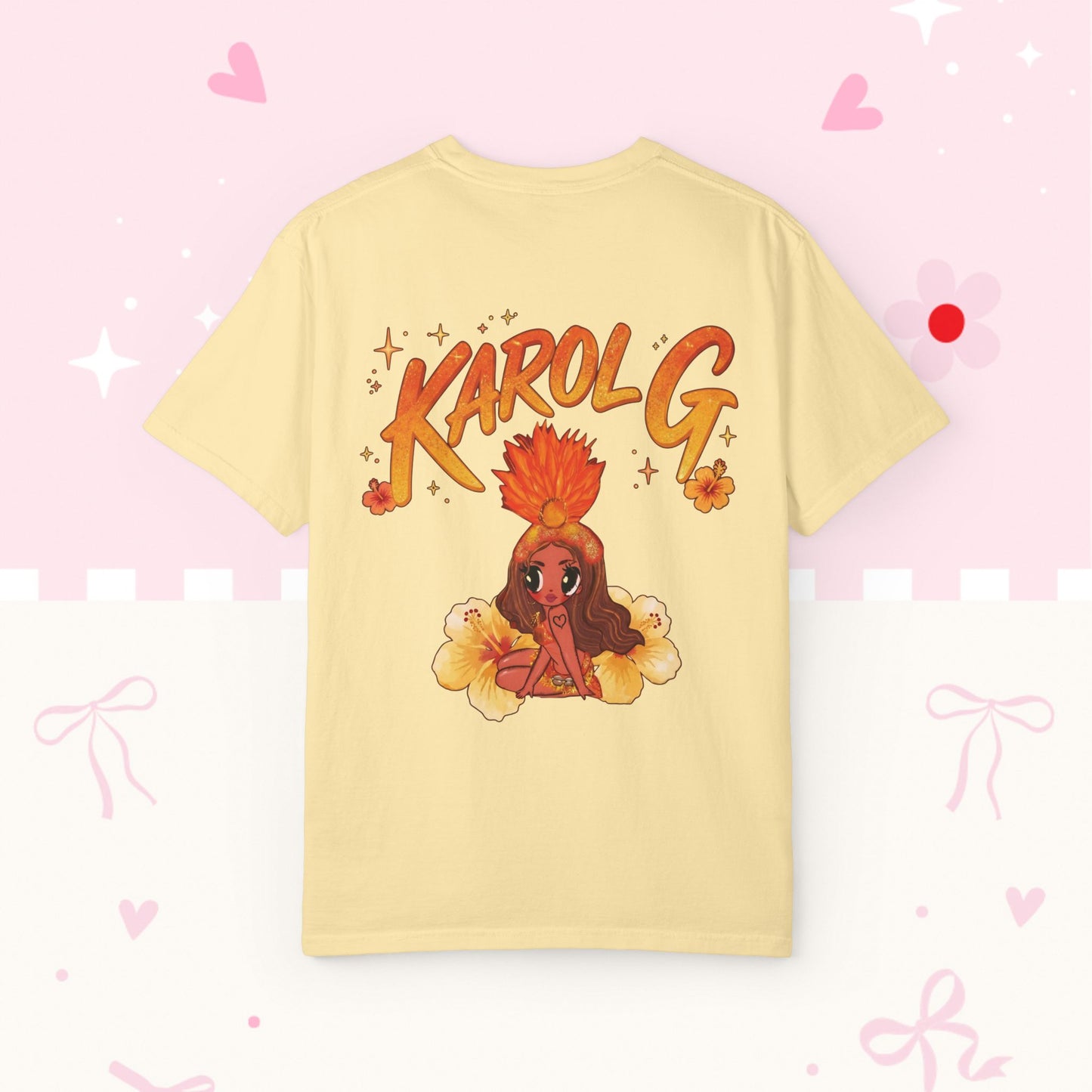 KG Fan T-Shirt — Orange Floral Concert Tee