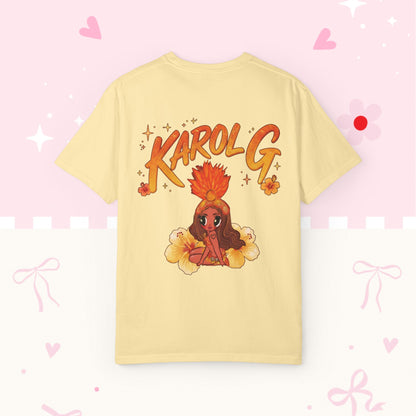 KG Fan T-Shirt — Orange Floral Concert Tee