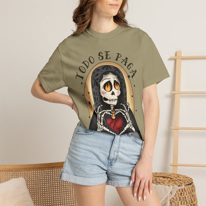 T-Shirt — Día de los Muertos Skeleton Heart Graphic (Todo Se Paga)