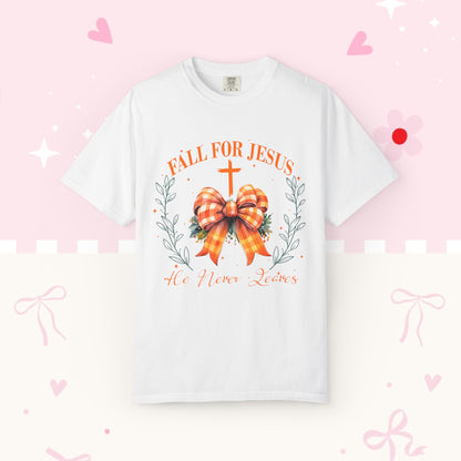 Fall for Jesus T-Shirt - "He Loves You" Christian Faith Tee