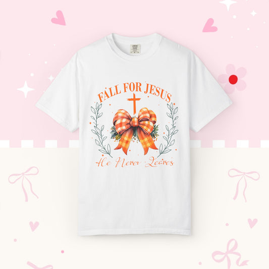 Fall for Jesus T-Shirt - "He Loves You" Christian Faith Tee