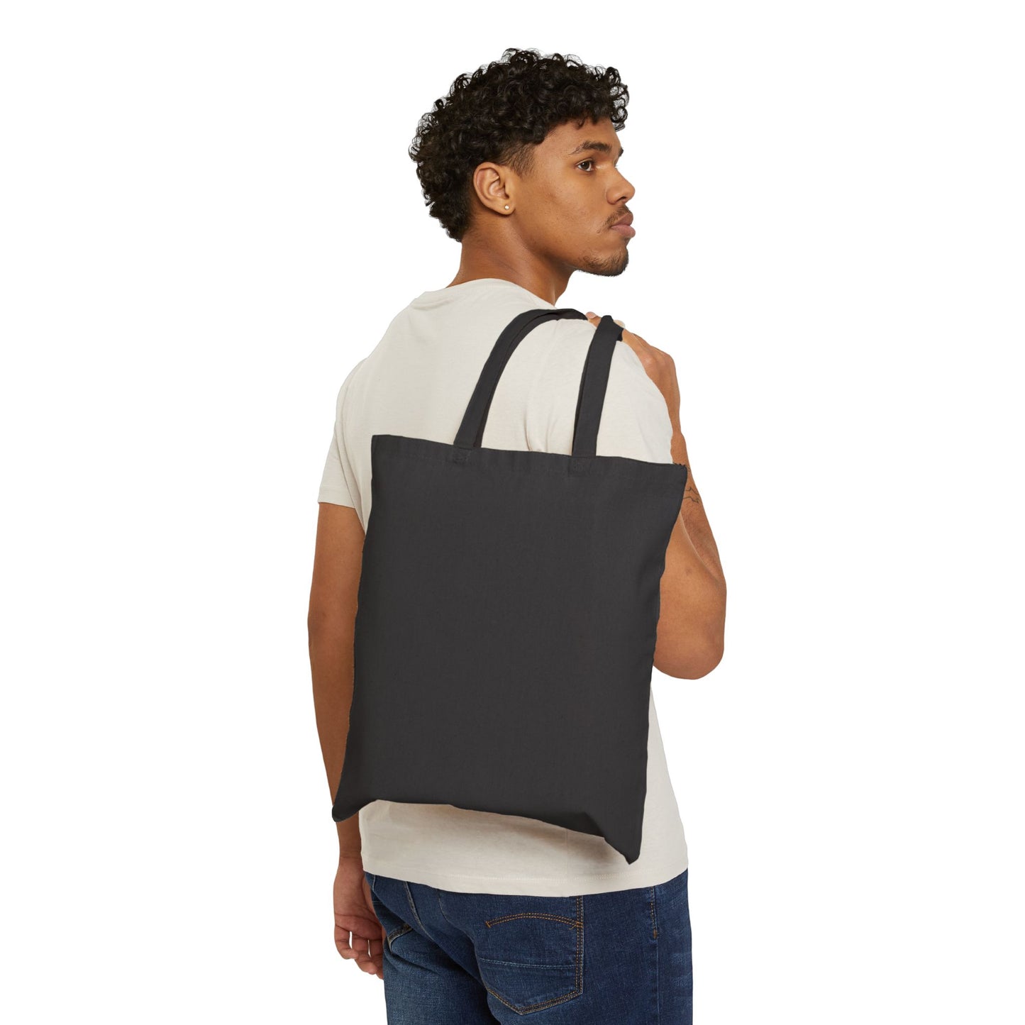 Tote Bag — "I Like My Books Spicy & My Coffee Icy" Illustrated Canvas Tote