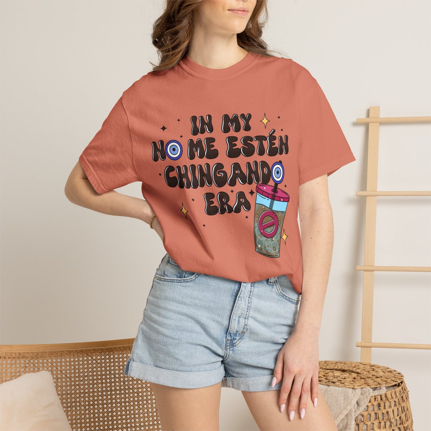 Graphic Tee — "En mi no me estén chingando era" Spanish Sassy T-Shirt with Bubble Tea Graphic