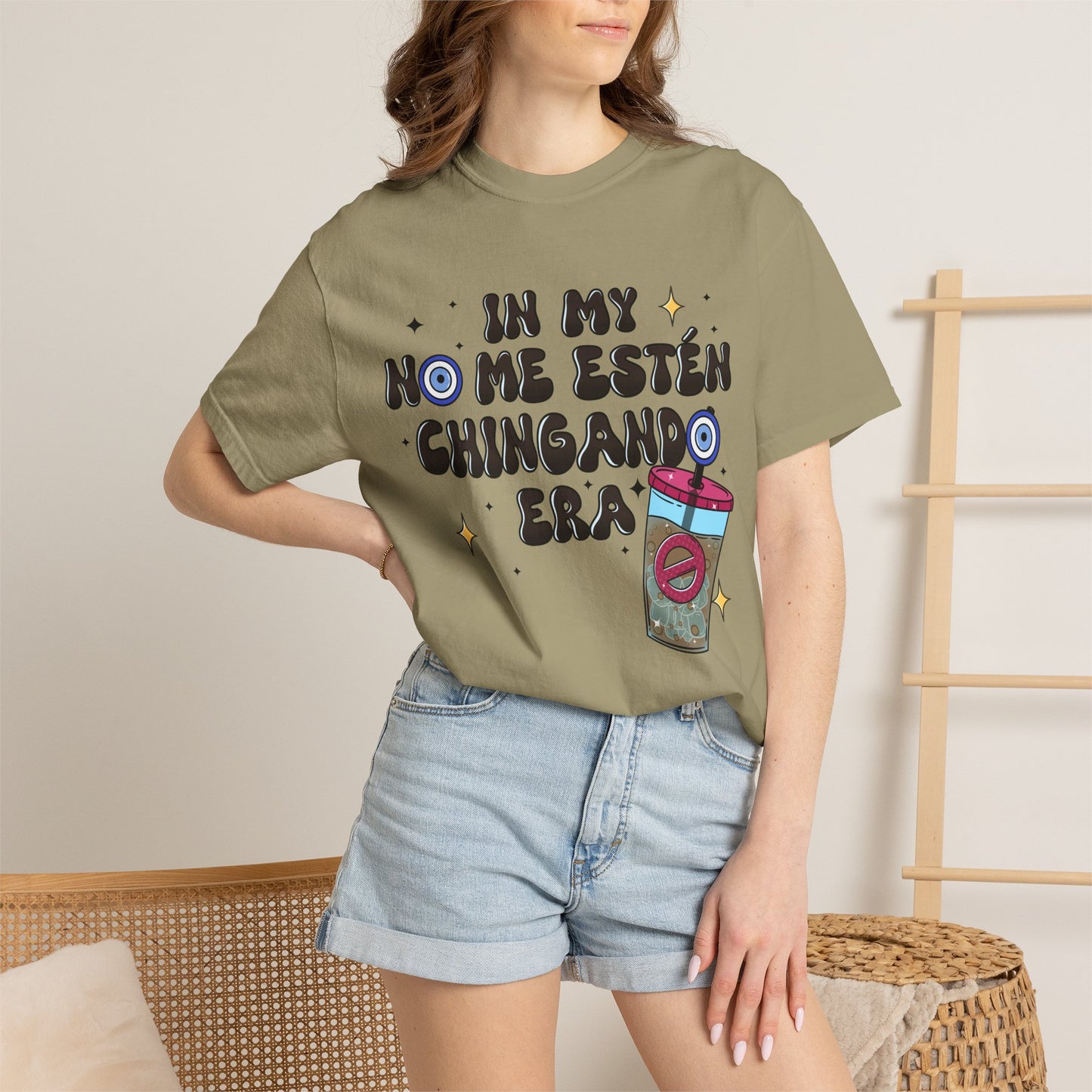 Graphic Tee — "En mi no me estén chingando era" Spanish Sassy T-Shirt with Bubble Tea Graphic