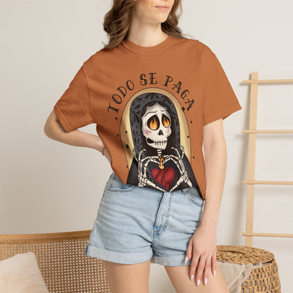T-Shirt — Día de los Muertos Skeleton Heart Graphic (Todo Se Paga)