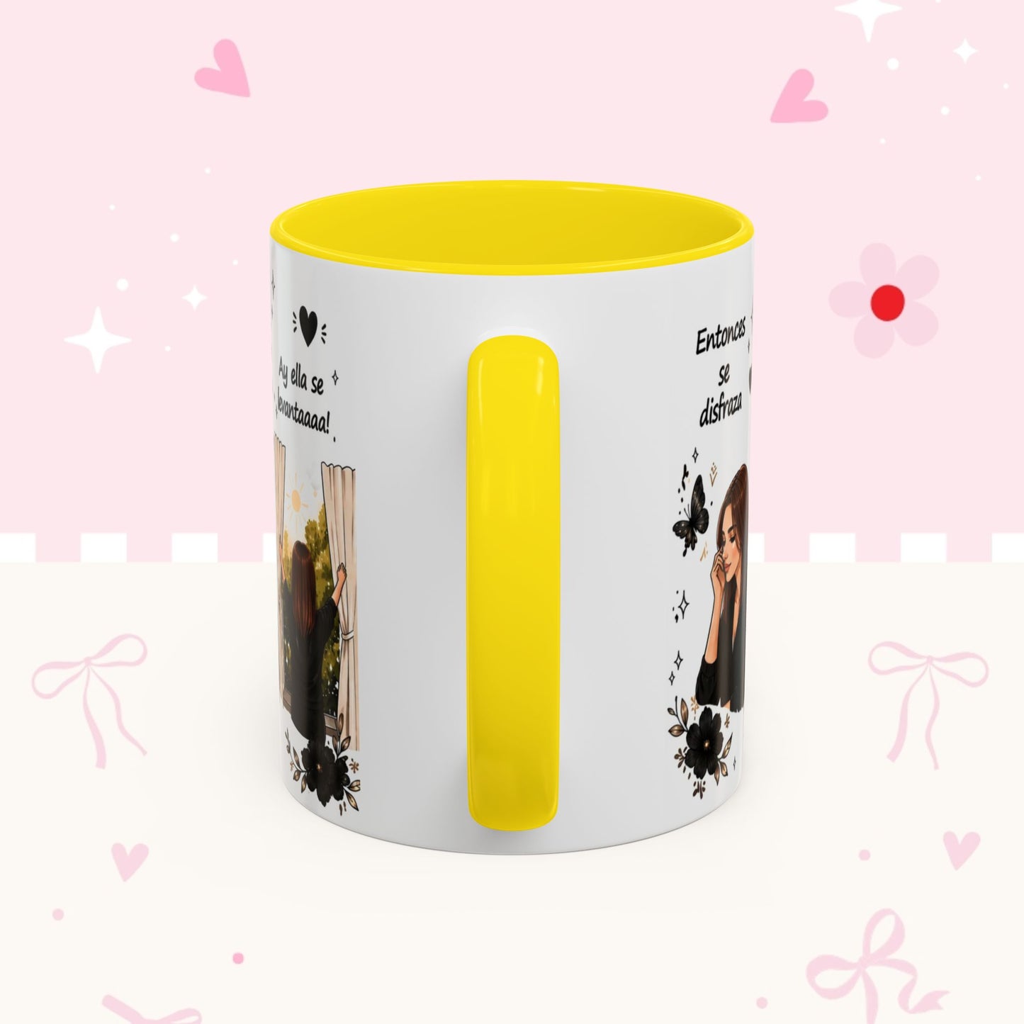 Inspirational Spanish Quote Accent Coffee Mug — 'Ella baila, descansa, se ríe sola'
