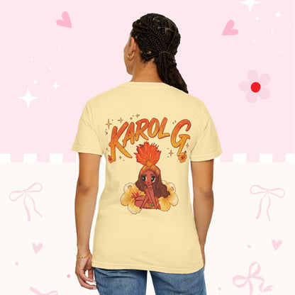 KG Fan T-Shirt — Orange Floral Concert Tee