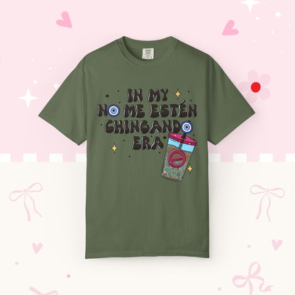 Graphic Tee — "En mi no me estén chingando era" Spanish Sassy T-Shirt with Bubble Tea Graphic