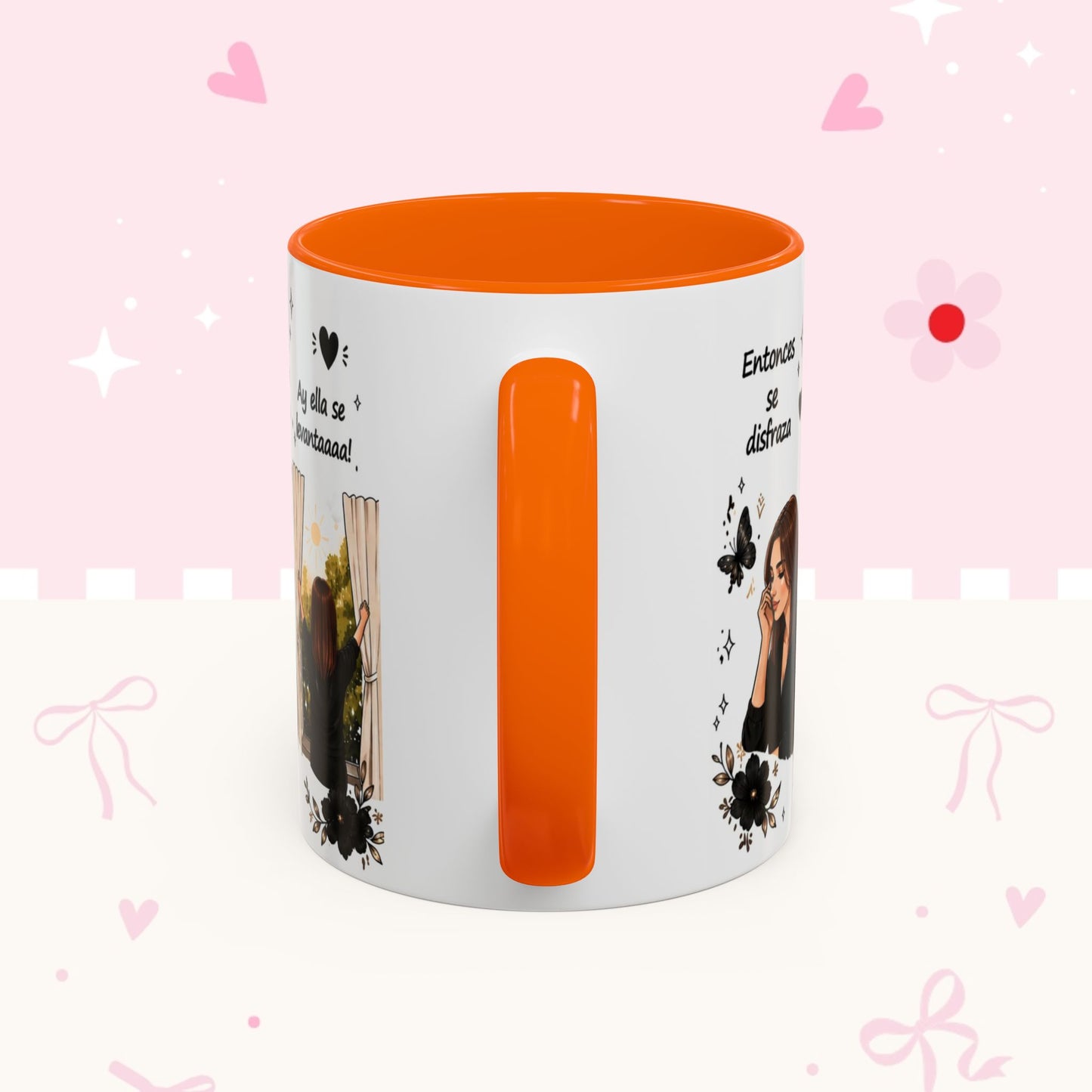Inspirational Spanish Quote Accent Coffee Mug — 'Ella baila, descansa, se ríe sola'