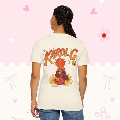 KG Fan T-Shirt — Orange Floral Concert Tee
