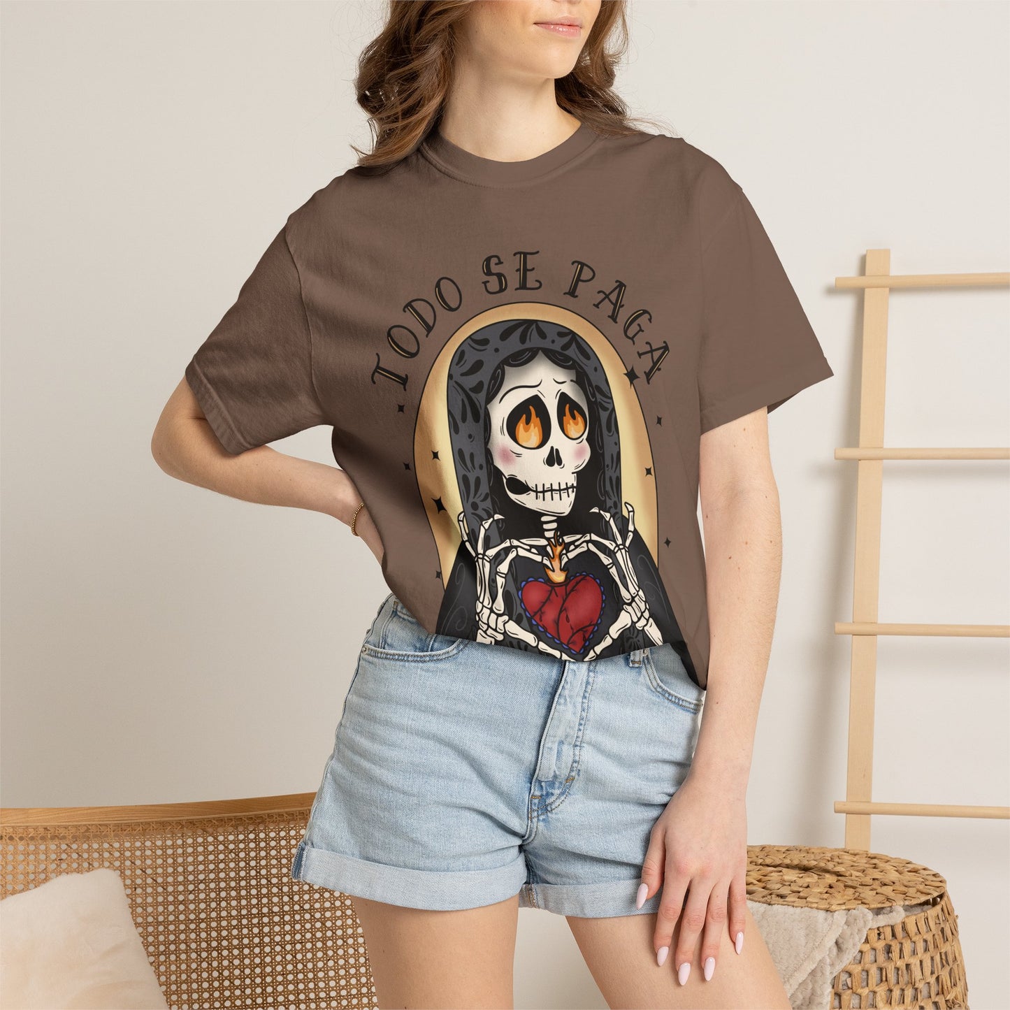 T-Shirt — Día de los Muertos Skeleton Heart Graphic (Todo Se Paga)